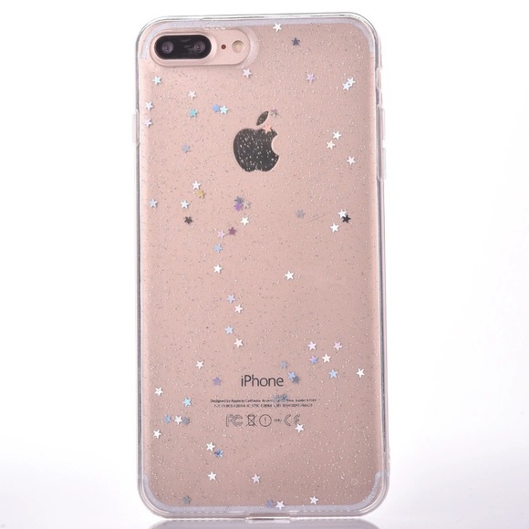Accessories - NEW iPhone 7+/8+ Clear Star Glitter Soft Case